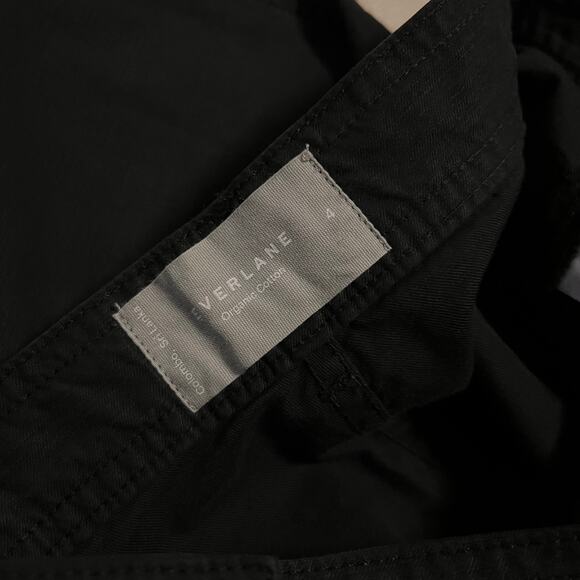 Everlane Fatigue Barrel Pants Linen Cotton Black Sz 4 High Rise Adjustable Waist - Picture 8 of 9